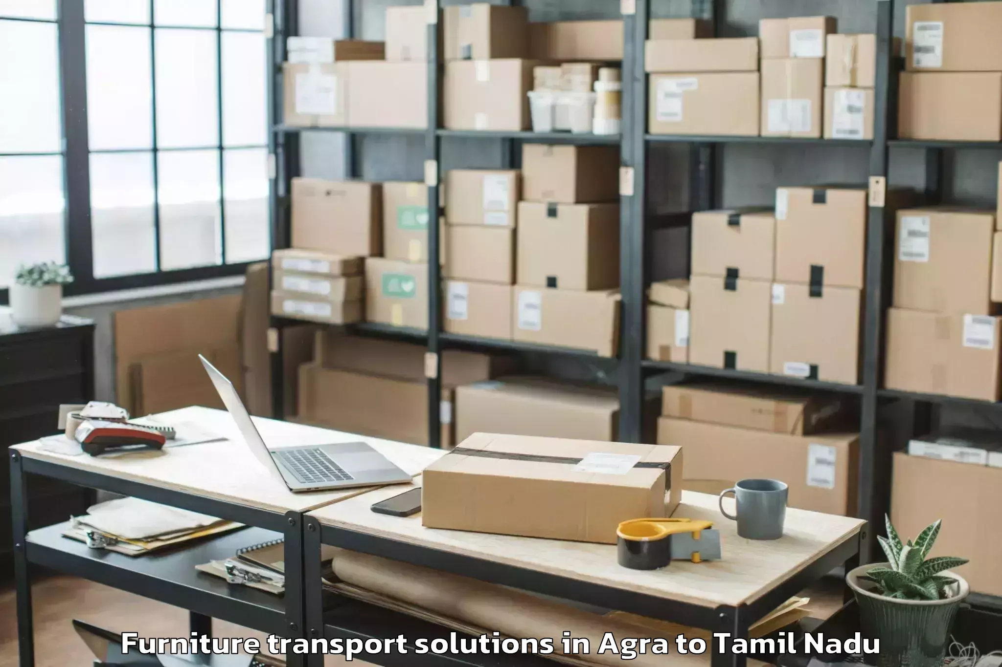 Book Agra to Sriperumbudur Furniture Transport Solutions Online